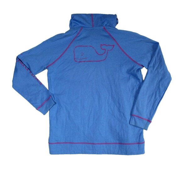 Vineyard Vines Tops - Vineyard Vines Hoodie Womens Medium Blue Whale Sweatshirt Coastal Beach Preppy